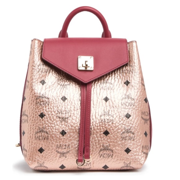 MCM | Bags | Mcm Soft Metalic Rose Backpack | Poshmark display picture 1